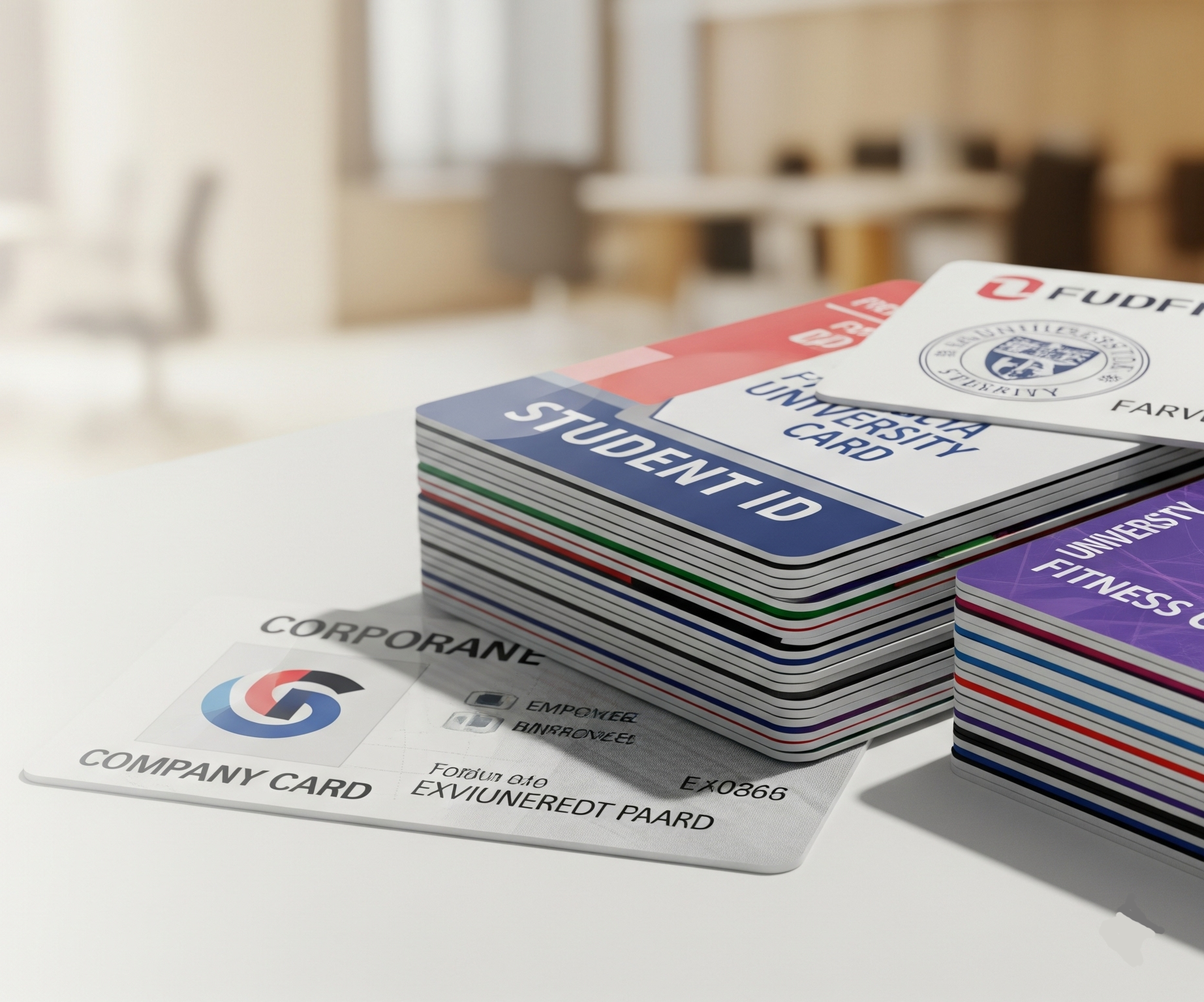 A collection of professionally designed custom PVC smart ID cards